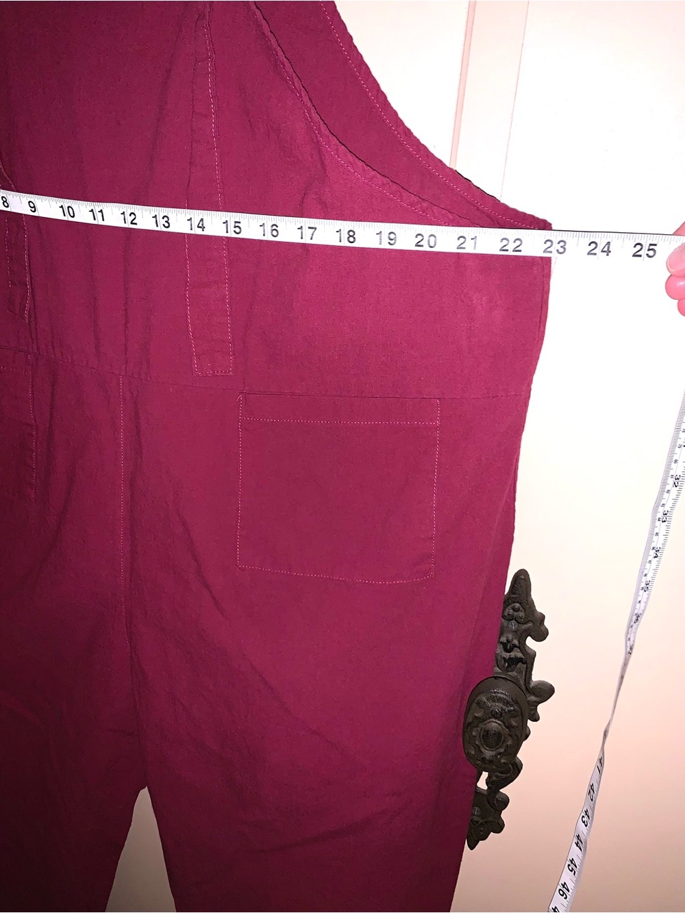 Women’s Burgundy Oversized Overalls - Picture 8 of 12